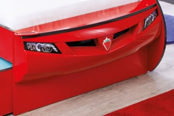 CARBED Кровать-машина Coupe с выдвижной кроватью Red 20.03.1306.00 в Черновке - chernovka.mebel54.com | фото