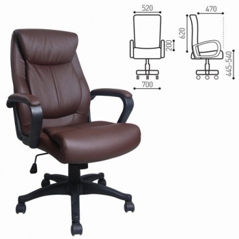 Кресло офисное BRABIX Enter EX-511 (коричневый) в Черновке - chernovka.mebel54.com | фото