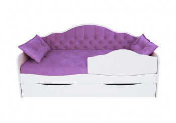 Кровать 180 серии Иллюзия Лайт 1 ящик 32 Фиолетовый (подушки) в Черновке - chernovka.mebel54.com | фото