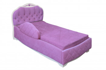 Кровать 190 Гармония Lux 67 Светло-фиолетовый (мягкий бортик) в Черновке - chernovka.mebel54.com | фото