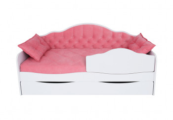 Кровать 190 серии Иллюзия Лайт 1 ящик 89 Розовый (подушки) в Черновке - chernovka.mebel54.com | фото