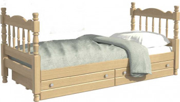 Кровать одинарная Аленка из массива сосны 800*1890 Сосна в Черновке - chernovka.mebel54.com | фото